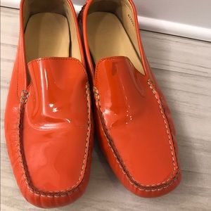 Orange loafers size 11